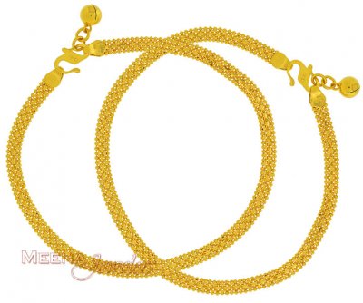 22Kt Gold Anklets (1 Pair) ( Gold Anklets )