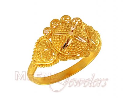 22Karat Gold Filigree Ring ( Ladies Gold Ring )