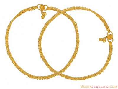 22K Gold Payal ( Pair) ( Gold Anklets )