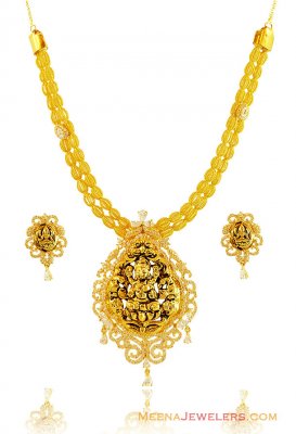 22K Designer Temple Set ( Gold Designer Sets )