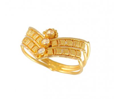 Gold Filigree Ring ( Ladies Gold Ring )
