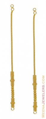 22K Gold Ear Chains ( Gold Ear Chains )