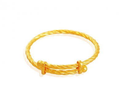 22K Gold Baby Kada (1PC) ( Baby Bangles )