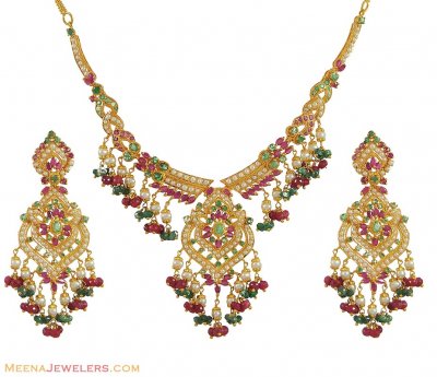 22k Combination Necklace Set ( Combination Necklace Set )