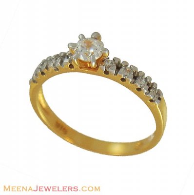 22K Ladies Solitaire Ring ( Ladies Signity Rings )