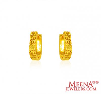 22K ZigZag ClipOn Earrings ( Clip On Earrings )