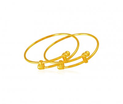 22Kt Gold Adjustable Kids Kada ( Baby Bangles )