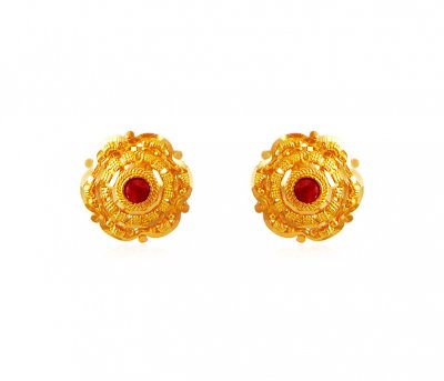 22Kt Gold Tops with Ruby ( 22 Kt Gold Tops )