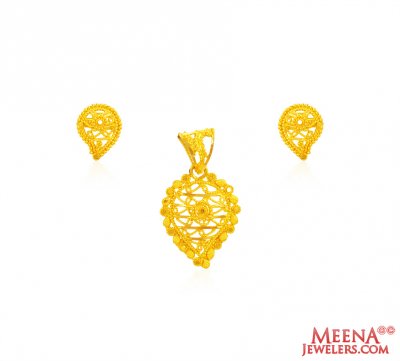 22K Small Pendant Set ( Gold Pendant Sets )