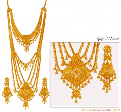 Indian Bridal Necklace Set (Rani Haar) ( Bridal Necklace Sets )