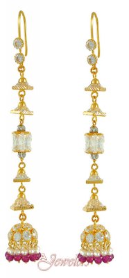 22Kt Gold Long Earrings ( Long Earrings )