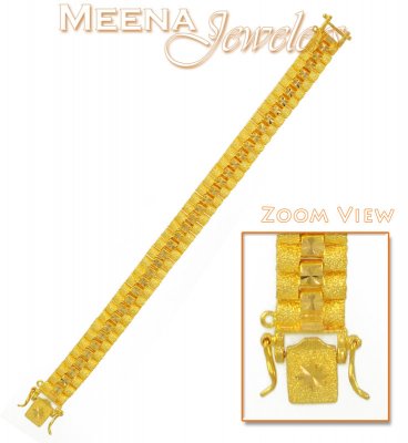 22Kt Gold Mens Bracelet ( Men`s Bracelets )