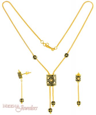 Gold Designer Necklace Set ( Gold Designer Sets )