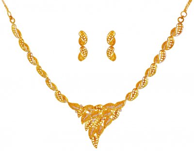 22KT Gold Necklace Set  ( Light Sets )