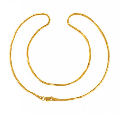 22kt Gold Plain Chain (16 Inches) ( 22Kt Gold Fancy Chains )