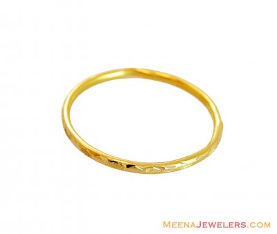 21K Fancy Machine Pipe Baby Bangle ( Baby Bangles )