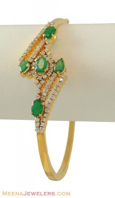 18K Bangles (Diamond, Emeralds) ( Diamond Bangles )