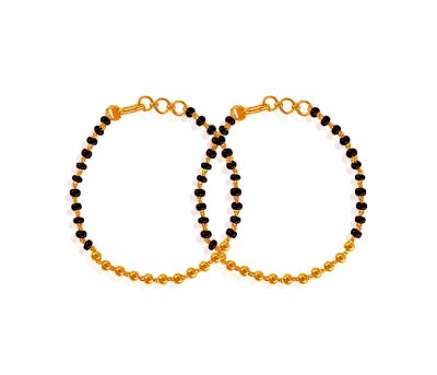 22K Black Beads Bracelet ( Black Bead Bracelets )