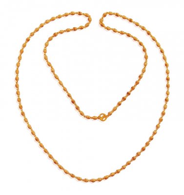 22k Gold White Tulsi Mala ( 22Kt Long Chains (Ladies) )