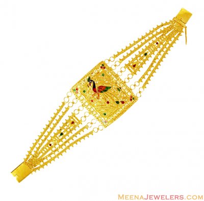 22k Traditional Meenakari Bracelet  ( Ladies Bracelets )