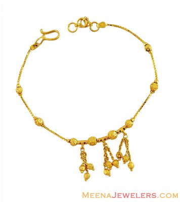 Fancy Balls Bracelet 22k Gold  ( Ladies Bracelets )