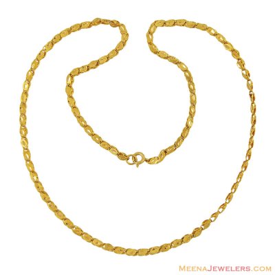 21k Gold Designer Chain ( 22Kt Gold Fancy Chains )