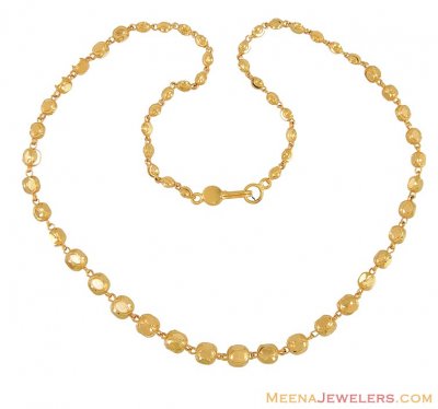22Kt Gold Fancy Chain - ChFc9825 - 22Kt Gold Fancy Chain with gold ...