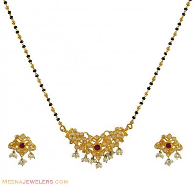 Indian Fancy Mangalsutra Set (22K) ( Gold Mangalsutra Sets )