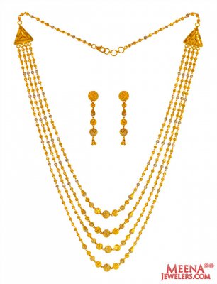 22Kt Gold Two Tone Layered Set ( Light Sets )