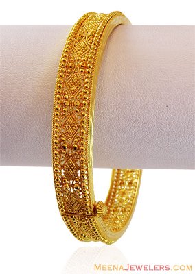 22K Gold Filigree Bangle (1 PC) ( Kadas )