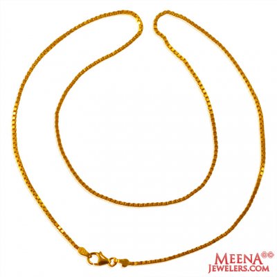 22kt Gold Box Chain  ( Plain Gold Chains )