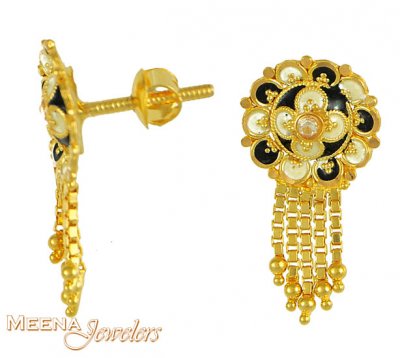 Gold Earrings with Hangings ( 22Kt Gold Fancy Earrings )