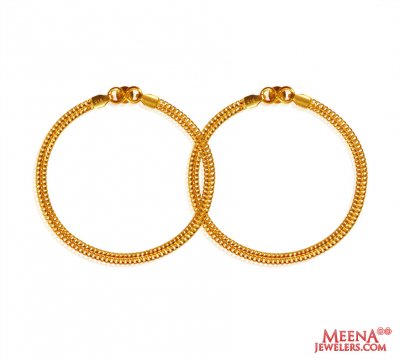 22Kt Gold Baby Payal (2 PCs) ( Gold Anklets )