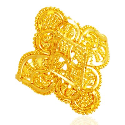 22K Gold Filigree Ring  ( Ladies Gold Ring )