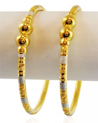 22K Gold 2 Tone Kada (2 Pc) ( Kadas )