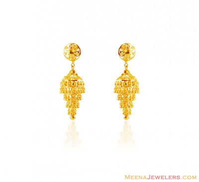 22K Four Layered Jhumki ( 22Kt Gold Fancy Earrings )