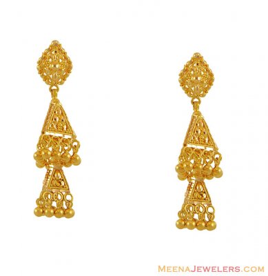 22K Fancy Earrings ( 22Kt Gold Fancy Earrings )