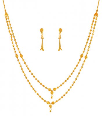 22K Gold Layered Necklace Set ( Light Sets )