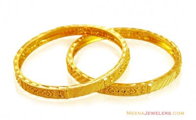 22K Gold Baby Bangle (2 Pcs) ( Baby Bangles )