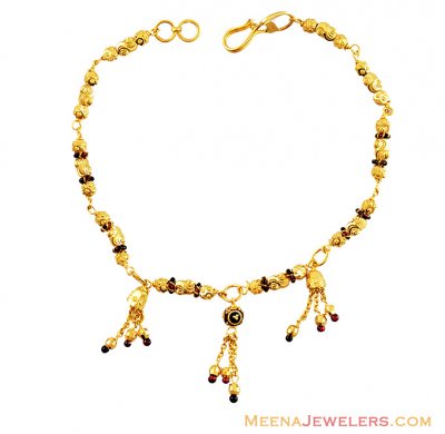 Gold Balls Meena Bracelet 22k   ( Ladies Bracelets )