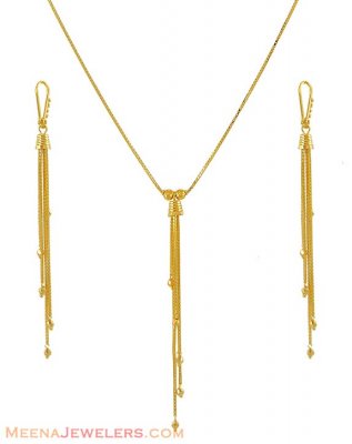 22Kt Gold Fancy Necklace Set ( Light Sets )