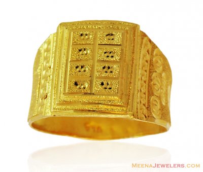 Indian Gold Mens Ring 22K ( Mens Gold Ring )