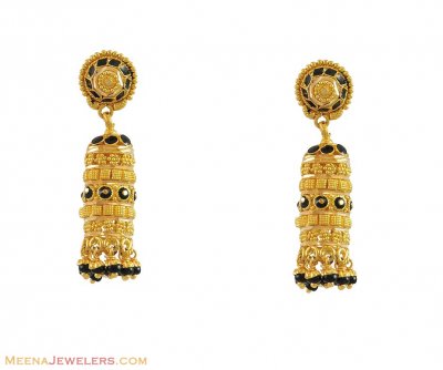 22k Meenakari Chandelier Earrings ( 22Kt Gold Fancy Earrings )