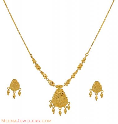 22K Gold Necklace Set ( Light Sets )