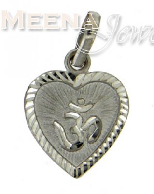 22 Kt White Gold Pendant ( Om Pendants )