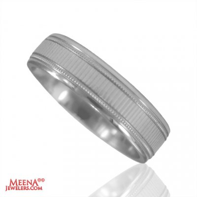 18K White Gold Designer Wedding Band ( Wedding Bands )