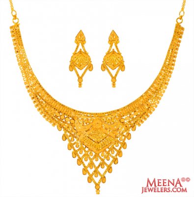 22 Karat Gold Necklace Set ( 22 Kt Gold Sets )