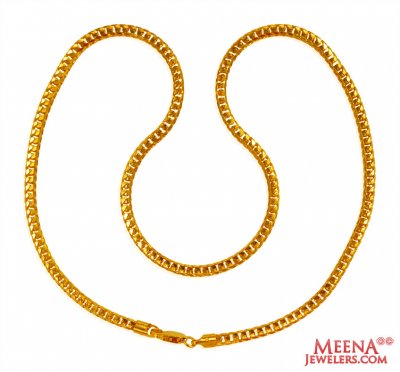 22K Gold Fox Chain (22 Inches) ( Plain Gold Chains )