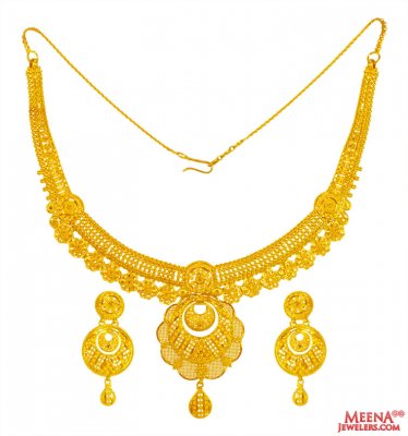 22K Gold Necklace Set ( 22 Kt Gold Sets )