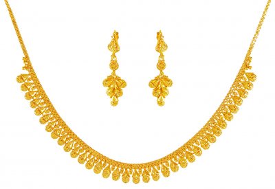 22K Gold Necklace Set ( Light Sets )